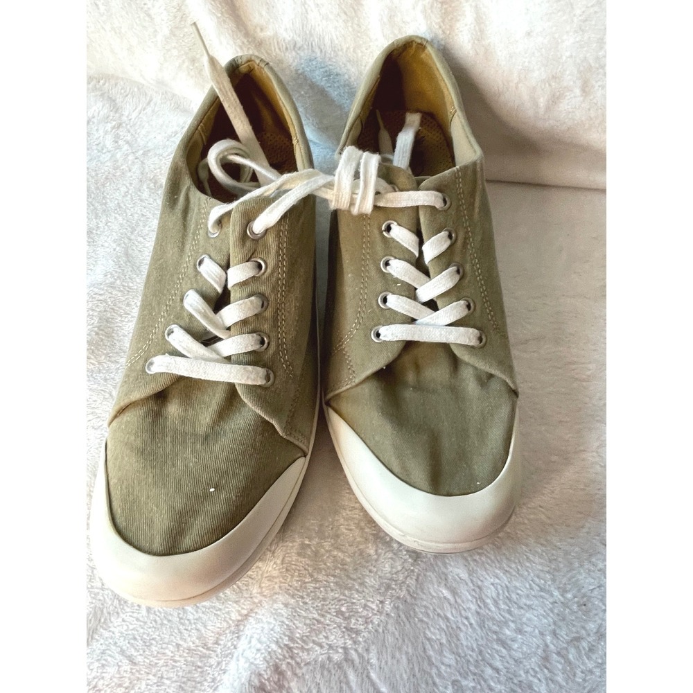 Dansko Women Sneakers 42 US Women size 11.5–12 Canvas Olive Green Vegan Lace Up